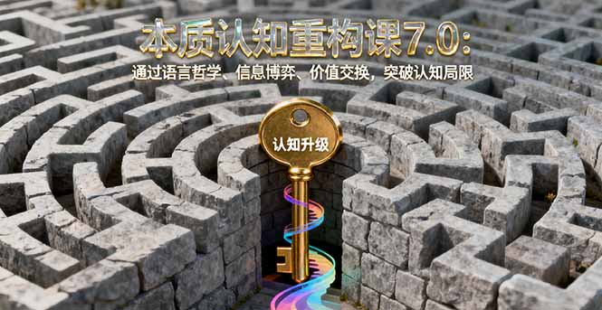 本质认知重构课7.0：通过语言哲学、信息博弈、价值交换，突破认知局限-副业网