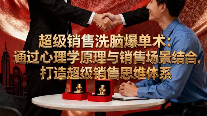 超级销售洗脑爆单术：通过心理学原理与销售场景结合,打造超级销售思维体系-副业网