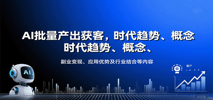 AI批量产出获客，时代趋势、概念、副业变现、应用优势及行业结合等内容-副业网