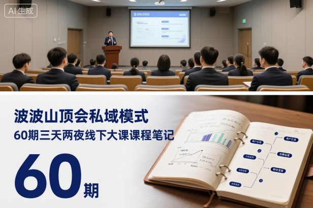 波波山顶会私域模式60期三天两夜线下大课课程笔记(文档)-副业网