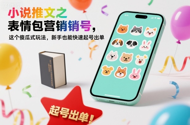 小说推文之表情包营销号，这个傻瓜式玩法，新手也能快速起号出单-副业网