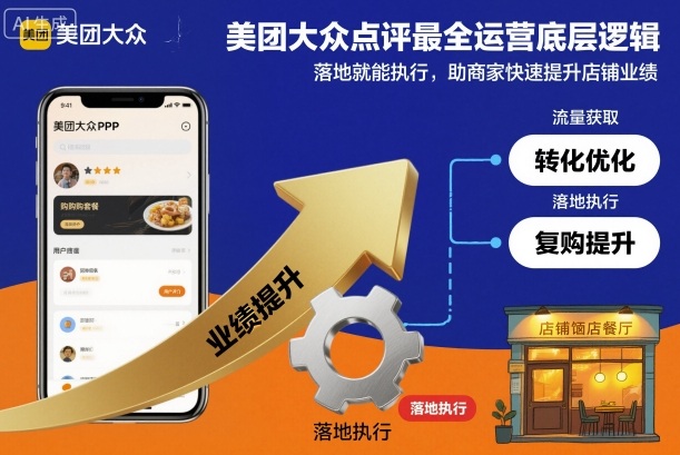 美团大众点评最全运营底层逻辑，落地就能执行，助商家快速提升店铺业绩-副业网