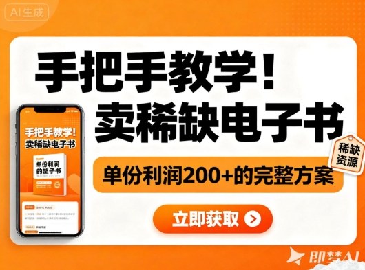 手把手教学！在小红书卖稀缺电子书，单份利润2张+的完整方案-副业网