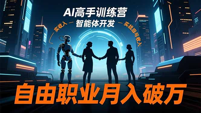 AI高手训练营3.0，ChatGPT，Midjourney，智能体开发，自由职业月入破万-副业网