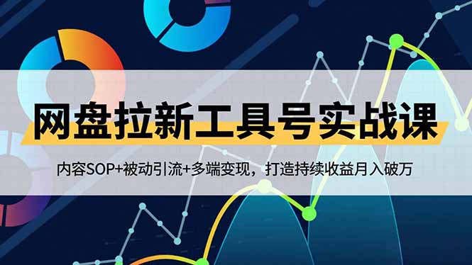 网盘拉新工具号实战课，内容SOP+被动引流+多端变现，打造持续收益月入破万-副业网