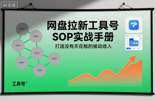 网盘拉新工具号SOP实战手册，打造没有天花板的被动收入-副业网