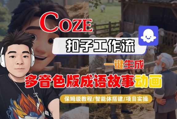 Coze扣子智能体工作流一键生成“多音色版成语故事“动画，全流程保姆级教学-副业网
