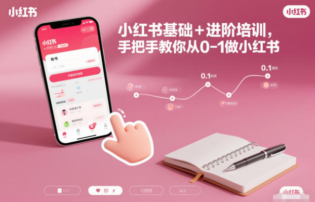 小红书基础+进阶培训，手把手教你从0-1做小红书-副业网