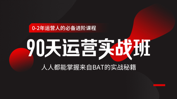 90天运营实战班 掌握BAT秘籍-副业网