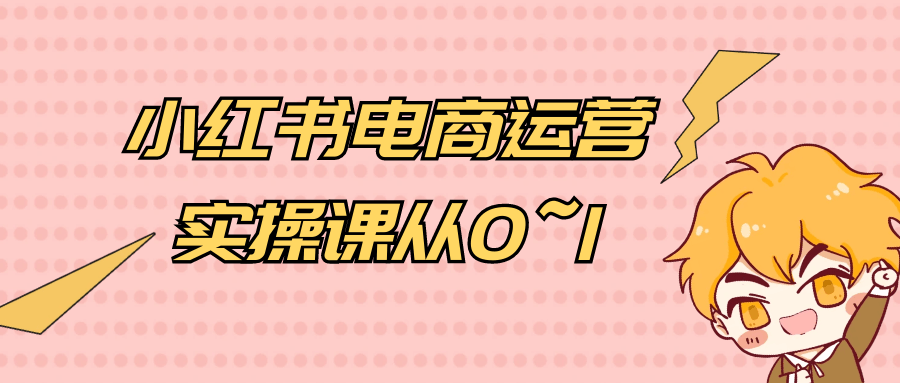 小红书电商运营实操课从0~1-副业网