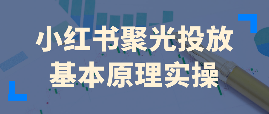 小红书聚光投放基本原理实操-副业网