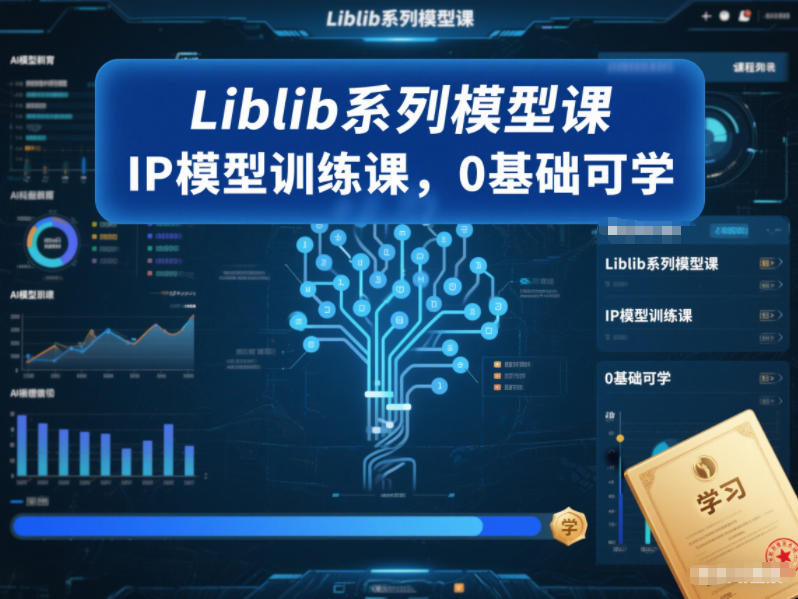 Liblib系列模型课，IP模型训练课，0基础可学-副业网