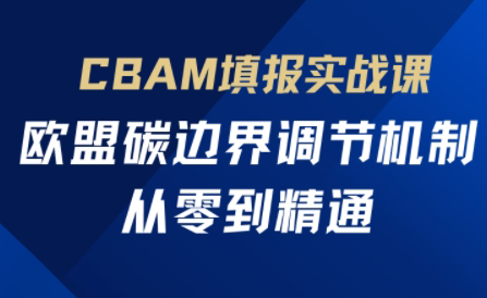欧盟CBAM填报实战从零到精通-副业网