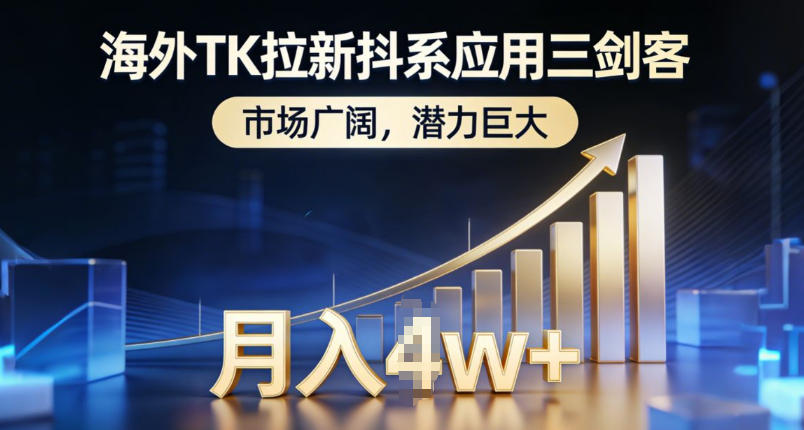 海外TK拉新抖系应用三剑客，市场广阔，潜力巨大，月入1w+-副业网