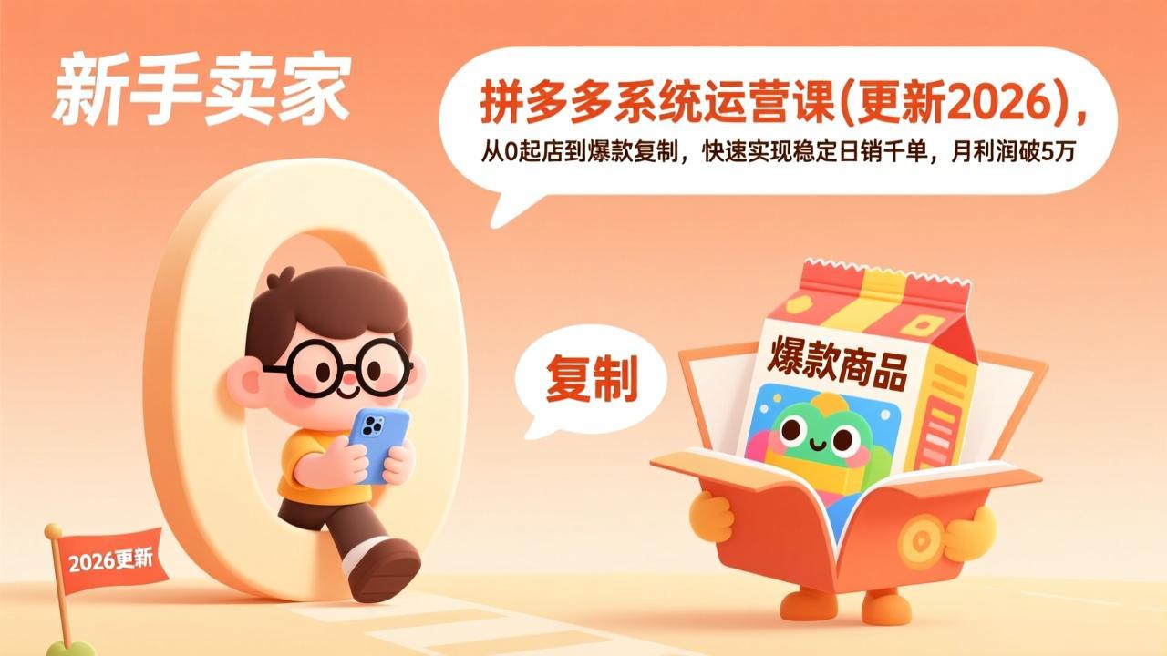 拼多多系统运营课(更新2026-副业网