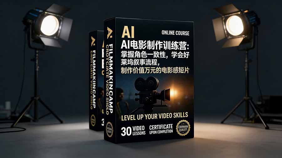 AI电影制作训练营：掌握角色一致性，学会好莱坞叙事流程，制作价值万元的电影感短片-副业网