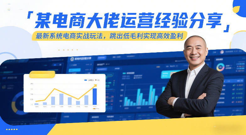 某电商大佬运营经验分享，最新系统电商实战玩法，跳出低毛利实现高效盈利-副业网