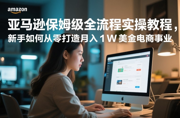 亚马逊保姆级全流程实操教程，新手如何从零打造月入1W美金电商事业-副业网