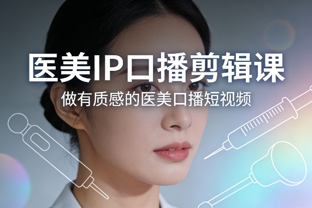 医美IP口播剪辑课，做有质感的医美口播短视频-副业网