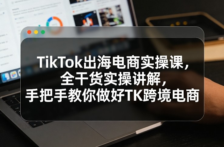 TikTok出海电商实操课，全干货实操讲解，手把手教你做好TK跨境电商-副业网