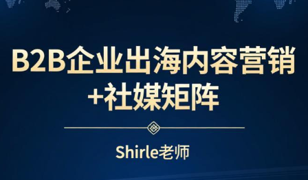shirle老师·B2B企业出海内容营销+社媒矩阵-副业网