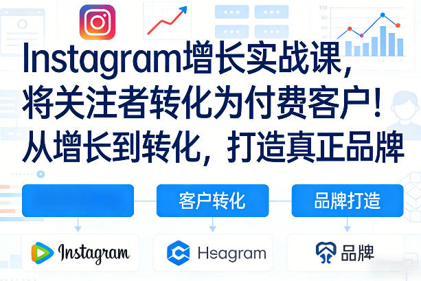 Instagram增长实战课，将关注者转化为付费客户！从增长到转化，打造真正品牌(双语字幕)-副业网