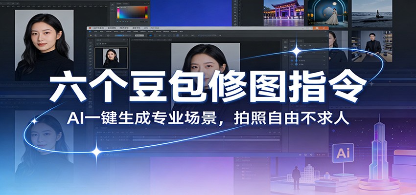 六个豆包修图指令：AI 一键生成专业场景，拍照自由不求人-副业网