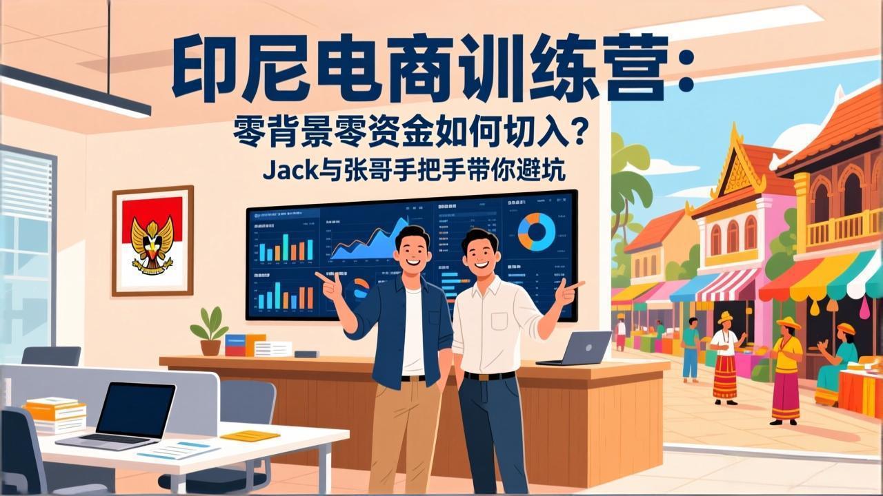 印尼电商训练营：零背景零资金如何切入？Jack与张哥手把手带你避坑-副业网