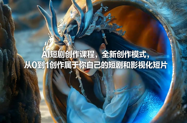 AI短剧创作课程，全新创作模式，从0到1创作属于你自己的短剧和影视化短片-副业网