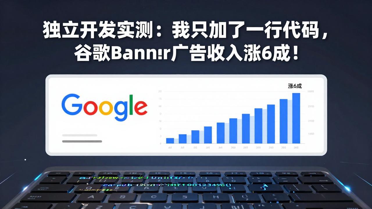 付费文章：独立开发实测：我只加了一行代码，谷歌Banner广告收入涨6成！-副业网