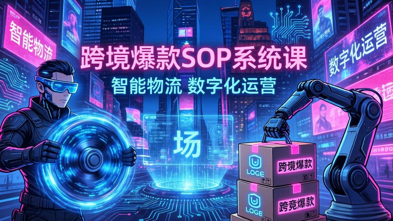 跨境爆款SOP系统课，“内容飞轮+精准投放+AI自动化”为核心，拆解“人×货×场”黄金公式-副业网