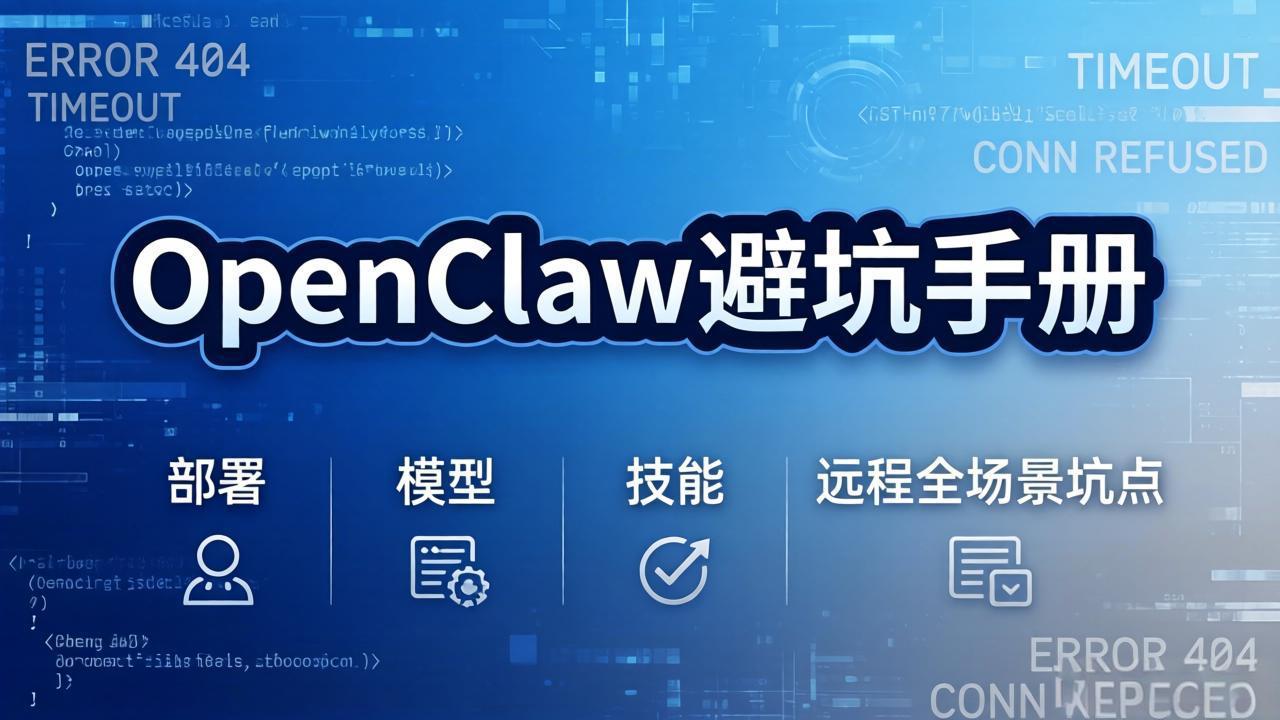 OpenClaw避坑手册：部署+模型+技能+远程全场景坑点，一次性给你说全，少走弯路-副业网