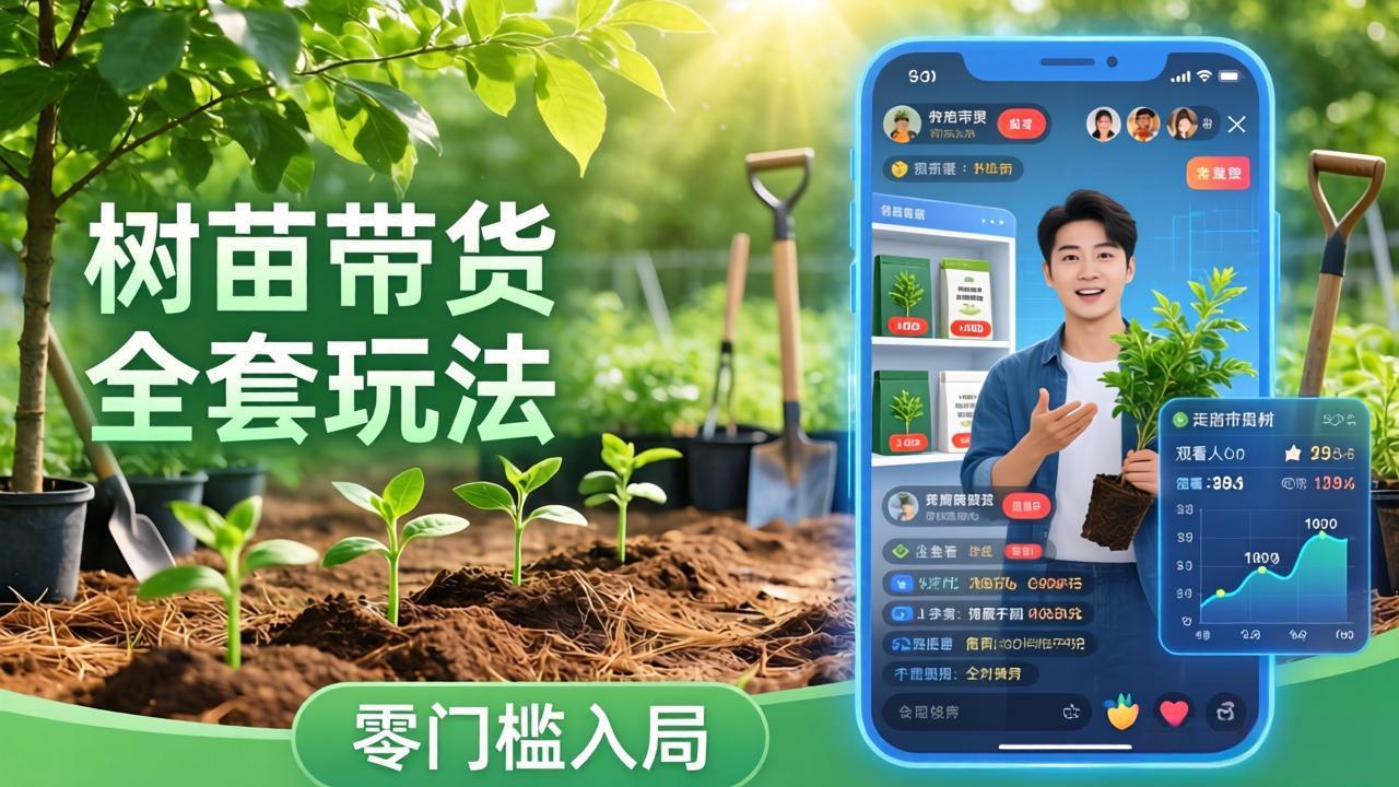 视频号AI树苗带货全套玩法：零门槛入局，掌握豆包、千问等AI工具制作树苗视频的全套流程-副业网