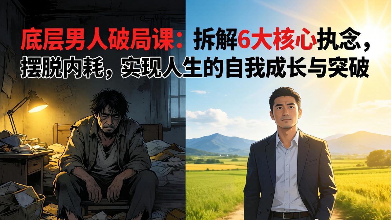 付费文章：底层男人破局课：拆解 6 大核心执念，摆脱内耗，实现人生的自我成长与突破-副业网