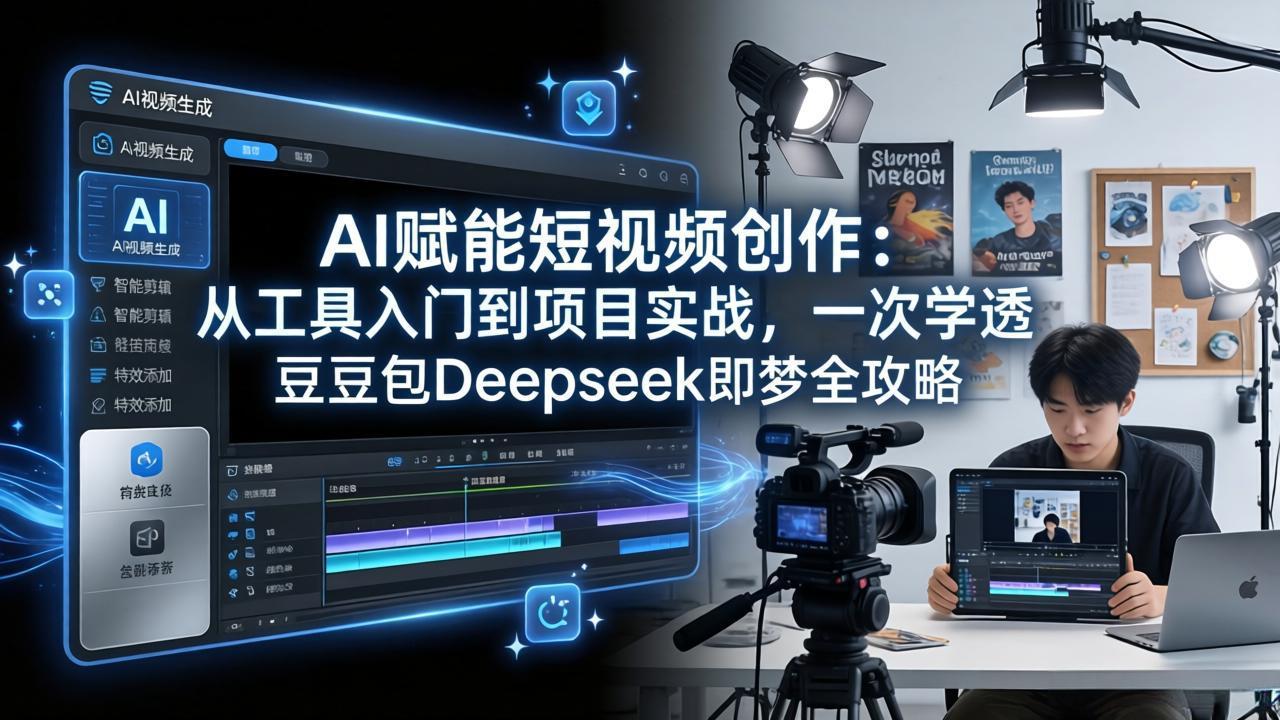 AI赋能短视频创作：从工具入门到项目实战，一次学透豆包Deepseek即梦全攻略-副业网