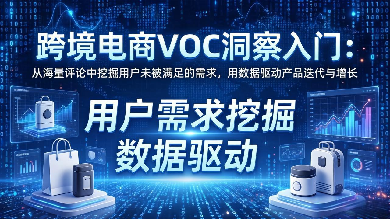 跨境电商VOC洞察入门：从海量评论中挖掘用户未被满足的需求，用数据驱动产品迭代与增长-副业网