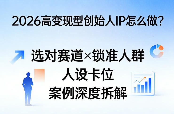 2026高变现型创始人IP怎么做？选对赛道×锁准人群×人设卡位×案例深度拆解-副业网