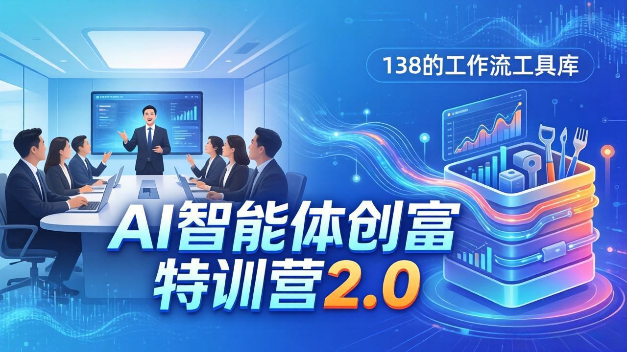 AI智能体创富训练营2.0：3天闭门直播+视频课+工具库，从0到1搭建智能体附138个工作流-副业网
