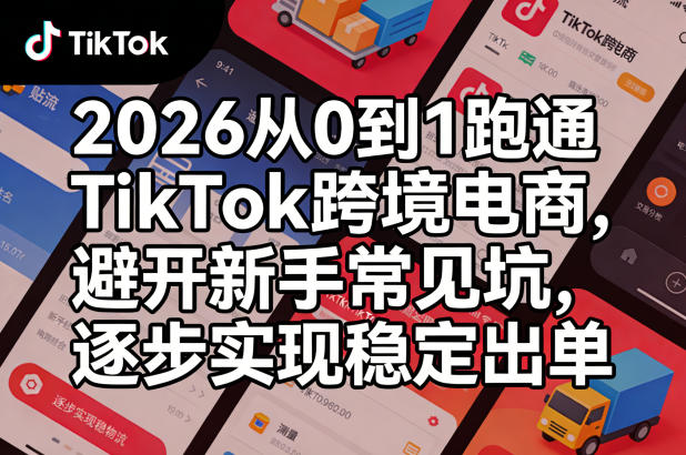 2026从0到1跑通TikTok跨境电商，避开新手常见坑，逐步实现稳定出单-副业网