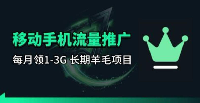 手机流量领取推广_每月一轮，刚需类的长期项目-副业网