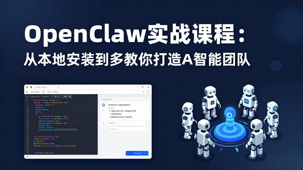 OpenClaw实战课程：从本地安装到多Agent协同，手把手教你打造AI智能团队-副业网