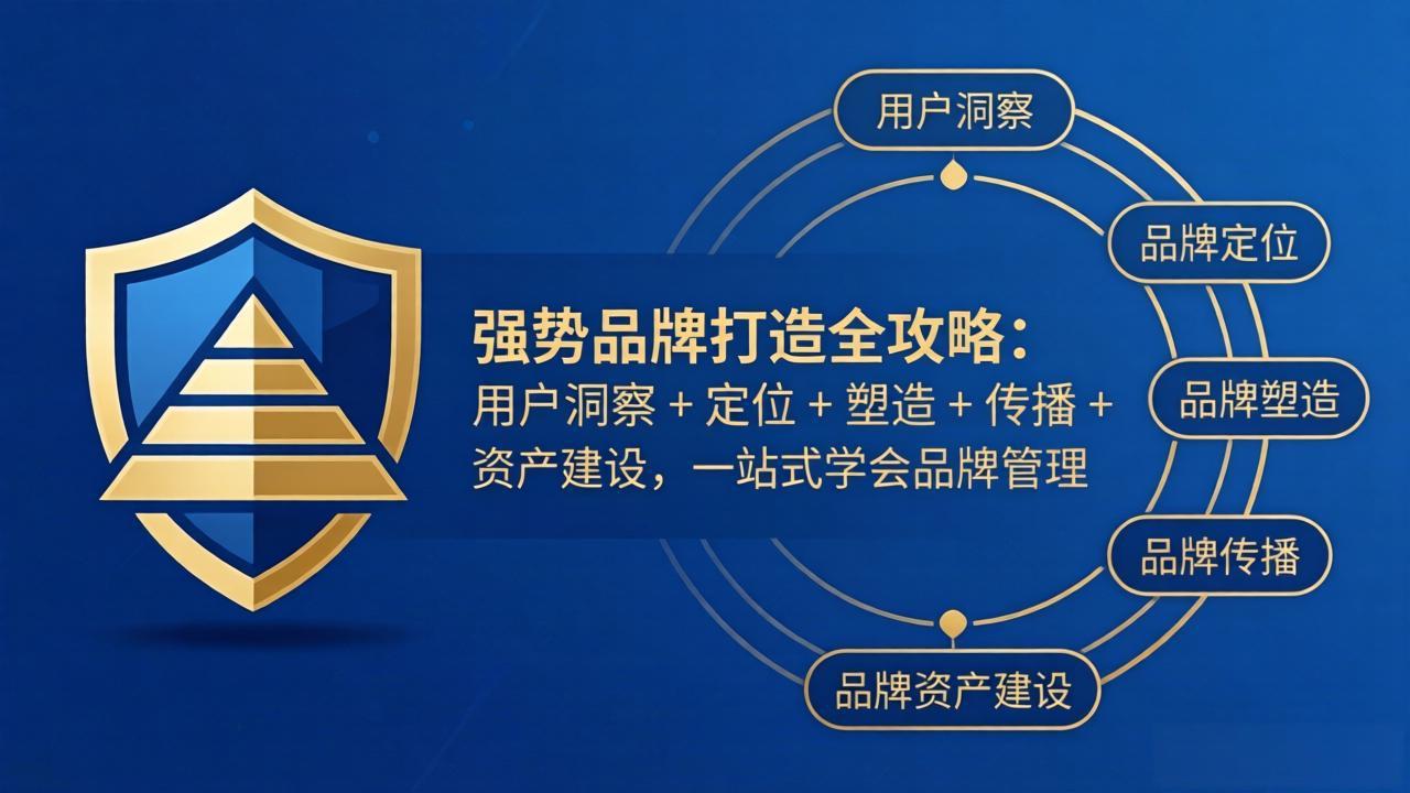 强势品牌打造全攻略：用户洞察 + 定位 + 塑造 + 传播 + 资产建设，一站式学会品牌管理-副业网