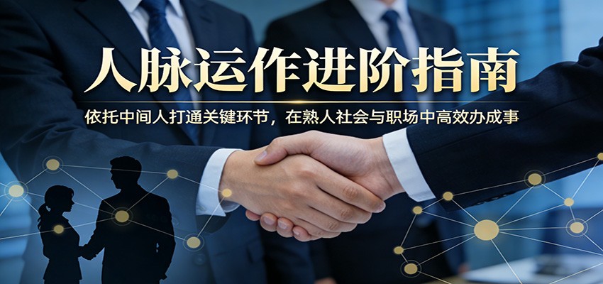 付费文章：人脉运作进阶指南，依托中间人打通关键环节，在熟人社会与职场中高效办成事-副业网