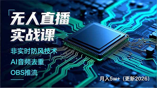 无人直播实战课(更新4月-副业网