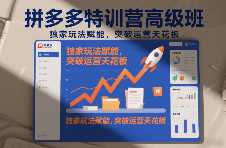 拼多多特训营高阶班，独家玩法赋能，突破运营天花板(更新26年4月10日)-副业网