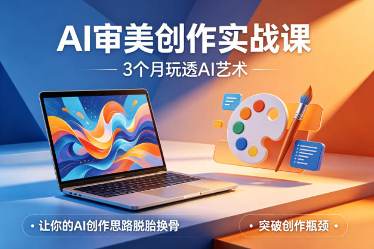 AI审美创作实战课，3个月玩透AI艺术，让你的AI创作思路脱胎换骨，突破创作瓶颈-副业网