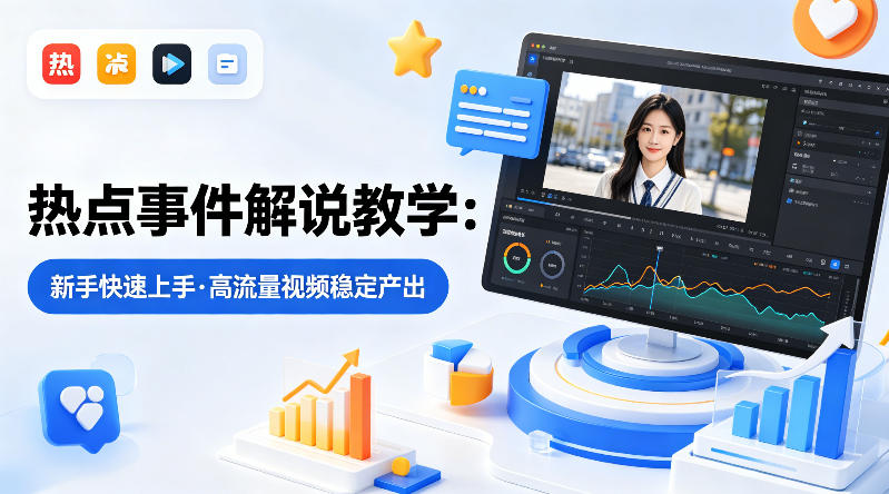 某大V的热点事件解说教学，新手也能快速上手，稳定产出高流量解说视频-副业网