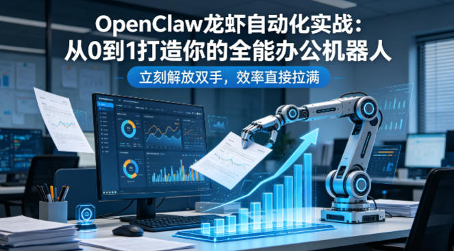 OpenClaw龙虾自动化实战：从0到1打造你的全能办公机器人，立刻解放双手，效率直接拉满-副业网