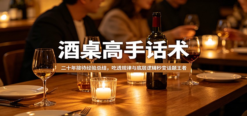 酒桌高手话术：二十年接待经验总结，吃透规律与底层逻辑秒变话题王者-副业网