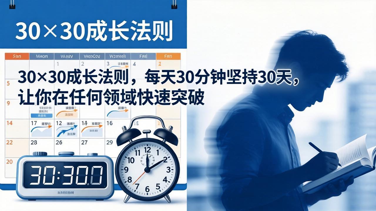 付费文章：30×30成长法则，每天30分钟坚持30天，让你在任何领域快速突破-副业网